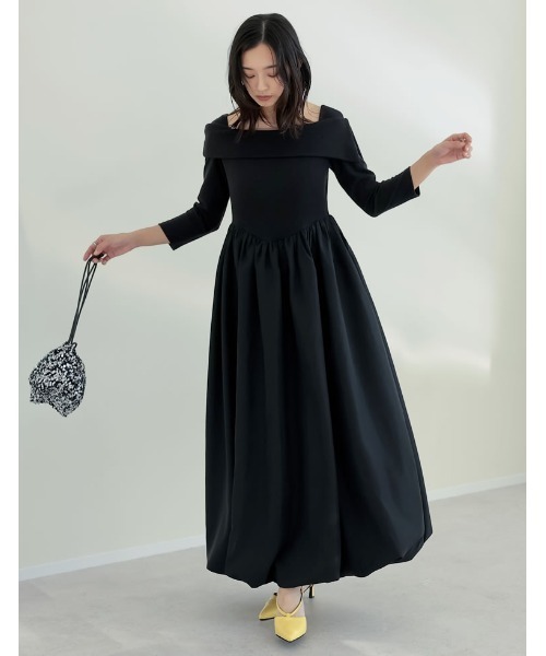 Re:EDIT（リエディ）の「[2025SS COLLECTION][低身長サイズ有][ブラ紐隠し]リブカットソーアシンメトリードッキングワンピース（ワンピース・レディース・ブラック/グレー/ホワイト・SHORT/MEDIUM/LARGE）」の14枚目の写真