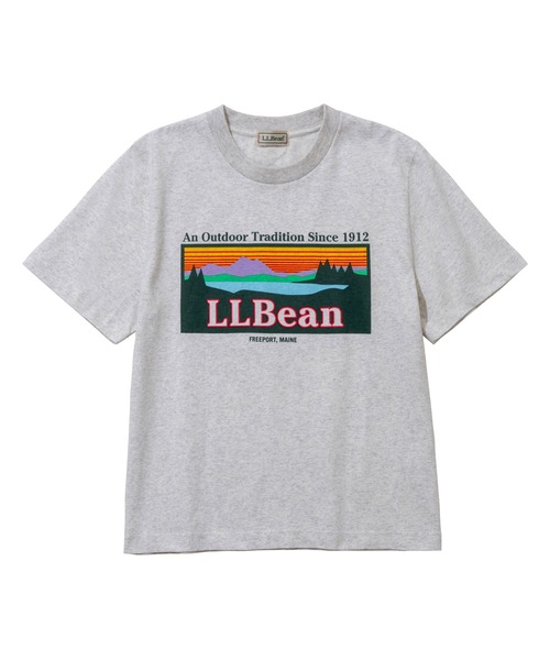 L.L.Bean(エルエルビーン)の「【JAPAN EDITION】モリル・ショートスリーブ・カタディン・ロゴ・ティ(Tシャツ/カットソー・レディース・オレンジ/ライトグレー/ダークネイビー/セージグリーン・MEDIUM)」の2枚目の写真