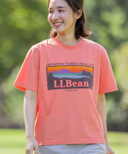L.L.Bean(エルエルビーン)の「【JAPAN EDITION】モリル・ショートスリーブ・カタディン・ロゴ・ティ(Tシャツ/カットソー・レディース・オレンジ/ライトグレー/ダークネイビー/セージグリーン・MEDIUM)」の9枚目の写真