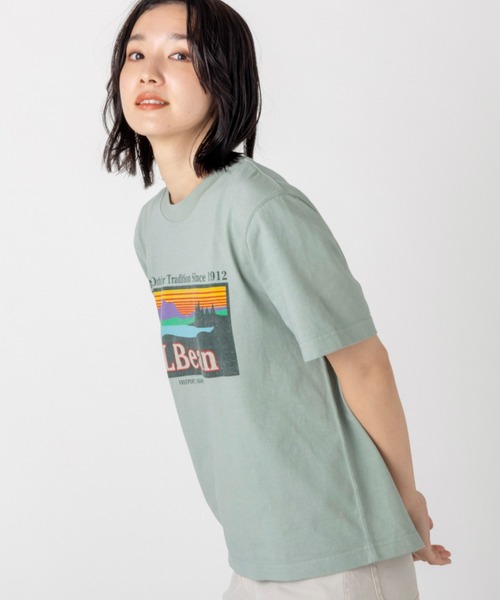 L.L.Bean(エルエルビーン)の「【JAPAN EDITION】モリル・ショートスリーブ・カタディン・ロゴ・ティ(Tシャツ/カットソー・レディース・オレンジ/ライトグレー/ダークネイビー/セージグリーン・MEDIUM)」の11枚目の写真