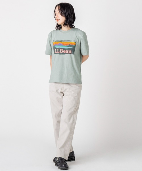L.L.Bean(エルエルビーン)の「【JAPAN EDITION】モリル・ショートスリーブ・カタディン・ロゴ・ティ(Tシャツ/カットソー・レディース・オレンジ/ライトグレー/ダークネイビー/セージグリーン・MEDIUM)」の14枚目の写真