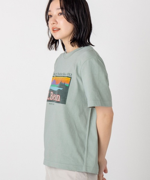 L.L.Bean(エルエルビーン)の「【JAPAN EDITION】モリル・ショートスリーブ・カタディン・ロゴ・ティ(Tシャツ/カットソー・レディース・オレンジ/ライトグレー/ダークネイビー/セージグリーン・MEDIUM)」の12枚目の写真