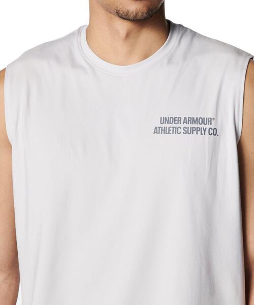 UNDER ARMOUR(アンダーアーマー)の「UAモチベート グラフィック スリーブレス シャツ(トレーニング/メンズ)(タンクトップ・メンズ・ベージュ・M/2XL/5XL/L/XL)」の4枚目の写真