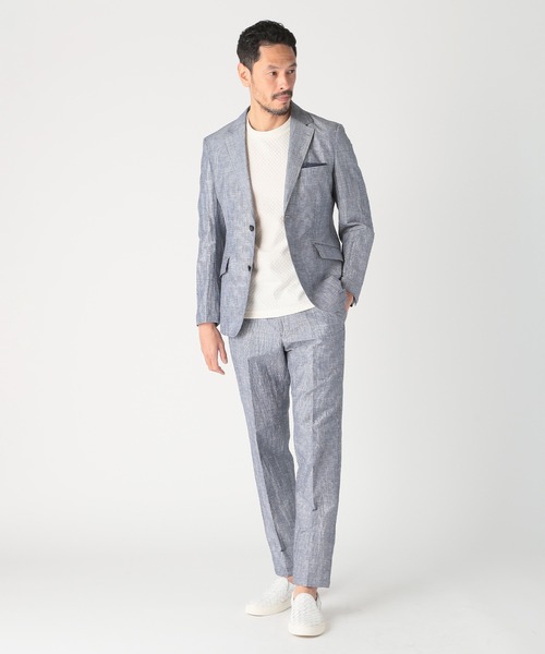 MEN'S BIGI(メンズビギ)の「シャーリングジャカードクルーネックカットソー(Tシャツ/カットソー・メンズ・ホワイト/ブラック/ブルー・01/02/03/04)」の20枚目の写真