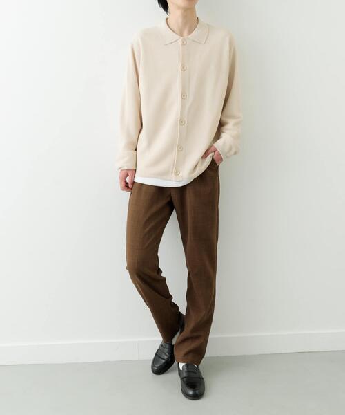 セール】ガーター編みニットシャツカーディガン（カーディガン/ボレロ