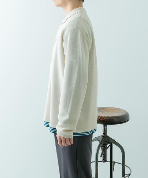 ITEMS URBANRESEARCH(アイテムズ アーバンリサーチ)の「ガーター編みニットシャツカーディガン(カーディガン/ボレロ・メンズ・ナチュラル/ブラウン・MEDIUM/LARGE)」の12枚目の写真