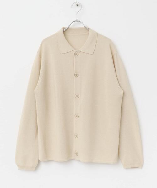 ITEMS URBANRESEARCH(アイテムズ アーバンリサーチ)の「ガーター編みニットシャツカーディガン(カーディガン/ボレロ・メンズ・ナチュラル/ブラウン・MEDIUM/LARGE)」の14枚目の写真