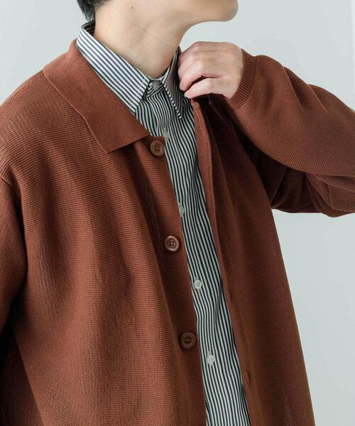 ITEMS URBANRESEARCH(アイテムズ アーバンリサーチ)の「ガーター編みニットシャツカーディガン(カーディガン/ボレロ・メンズ・ナチュラル/ブラウン・MEDIUM/LARGE)」の16枚目の写真