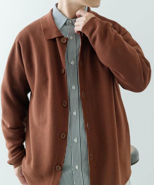 ITEMS URBANRESEARCH(アイテムズ アーバンリサーチ)の「ガーター編みニットシャツカーディガン(カーディガン/ボレロ・メンズ・ナチュラル/ブラウン・MEDIUM/LARGE)」の18枚目の写真