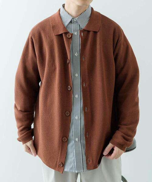 ITEMS URBANRESEARCH(アイテムズ アーバンリサーチ)の「ガーター編みニットシャツカーディガン(カーディガン/ボレロ・メンズ・ナチュラル/ブラウン・MEDIUM/LARGE)」の19枚目の写真