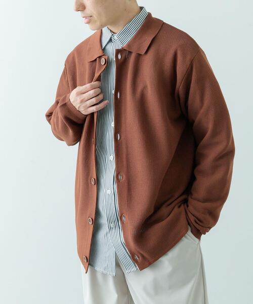 ITEMS URBANRESEARCH(アイテムズ アーバンリサーチ)の「ガーター編みニットシャツカーディガン(カーディガン/ボレロ・メンズ・ナチュラル/ブラウン・MEDIUM/LARGE)」の20枚目の写真