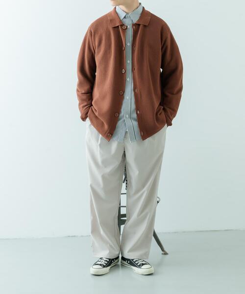 ITEMS URBANRESEARCH(アイテムズ アーバンリサーチ)の「ガーター編みニットシャツカーディガン(カーディガン/ボレロ・メンズ・ナチュラル/ブラウン・MEDIUM/LARGE)」の22枚目の写真