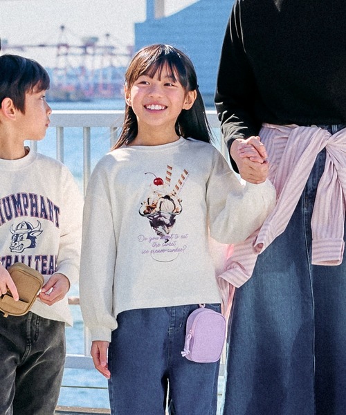 FOUND GOOD(ファウンドグッド)の「G/FOODプリントロンTEE(Tシャツ/カットソー・キッズ・ホワイト系5/グレー系8/パープル系2・120cm/130cm/140cm/150cm)」の2枚目の写真