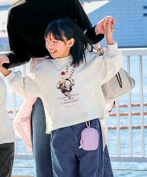 FOUND GOOD(ファウンドグッド)の「G/FOODプリントロンTEE(Tシャツ/カットソー・キッズ・ホワイト系5/グレー系8/パープル系2・120cm/130cm/140cm/150cm)」の7枚目の写真