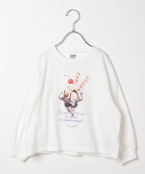 FOUND GOOD(ファウンドグッド)の「G/FOODプリントロンTEE(Tシャツ/カットソー・キッズ・ホワイト系5/グレー系8/パープル系2・120cm/130cm/140cm/150cm)」の14枚目の写真