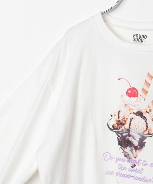 FOUND GOOD(ファウンドグッド)の「G/FOODプリントロンTEE(Tシャツ/カットソー・キッズ・ホワイト系5/グレー系8/パープル系2・120cm/130cm/140cm/150cm)」の20枚目の写真