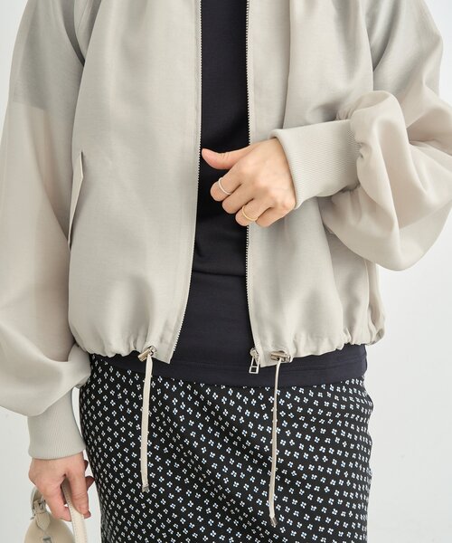 IENA（イエナ）の「シアーノーカラーブルゾン（その他アウター・レディース・ベージュ/ネイビー・FREE）」の10枚目の写真