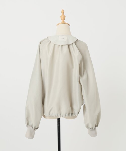 IENA（イエナ）の「シアーノーカラーブルゾン（その他アウター・レディース・ベージュ/ネイビー・FREE）」の4枚目の写真