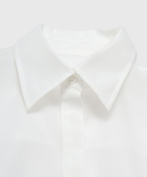 JOSE MOON(ジョゼムーン)の「【JOSEMOON/ジョゼムーン】SHEER SIMPLE SHIRT/シアーシンプルシャツ(シャツ/ブラウス・レディース・ホワイト/ベージュ/ミント/ブラック・FREE)」の6枚目の写真
