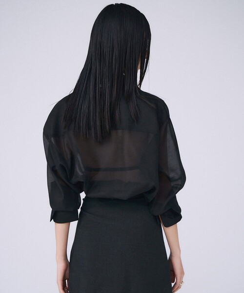 JOSE MOON(ジョゼムーン)の「【JOSEMOON/ジョゼムーン】SHEER SIMPLE SHIRT/シアーシンプルシャツ(シャツ/ブラウス・レディース・ホワイト/ベージュ/ミント/ブラック・FREE)」の15枚目の写真
