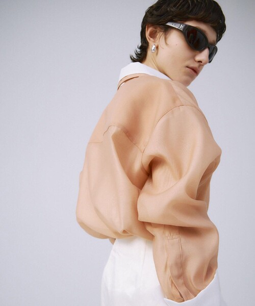 JOSEMOON/ジョゼムーン】SHEER SIMPLE SHIRT/シアーシンプルシャツ