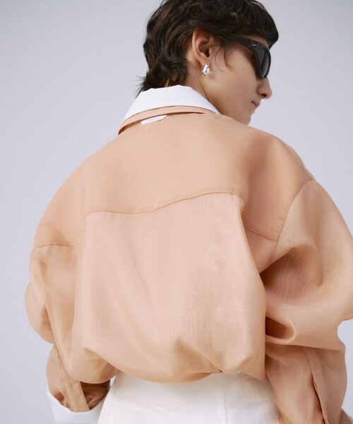 JOSEMOON/ジョゼムーン】SHEER SIMPLE SHIRT/シアーシンプルシャツ