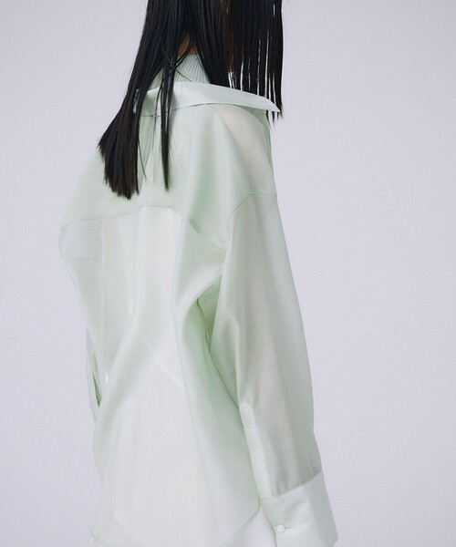 JOSEMOON/ジョゼムーン】SHEER SIMPLE SHIRT/シアーシンプルシャツ