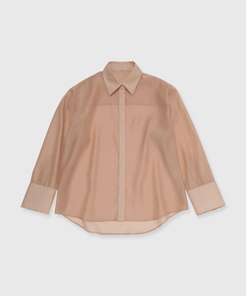 JOSEMOON/ジョゼムーン】SHEER SIMPLE SHIRT/シアーシンプルシャツ