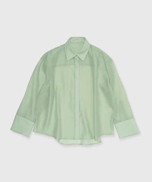 JOSEMOON/ジョゼムーン】SHEER SIMPLE SHIRT/シアーシンプルシャツ