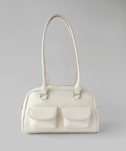 minia（ミニア）の「ロングハンドルボストンバッグ（ハンドバッグ・レディース・シルバー/ブラック/ホワイト・FREE）」の5枚目の写真