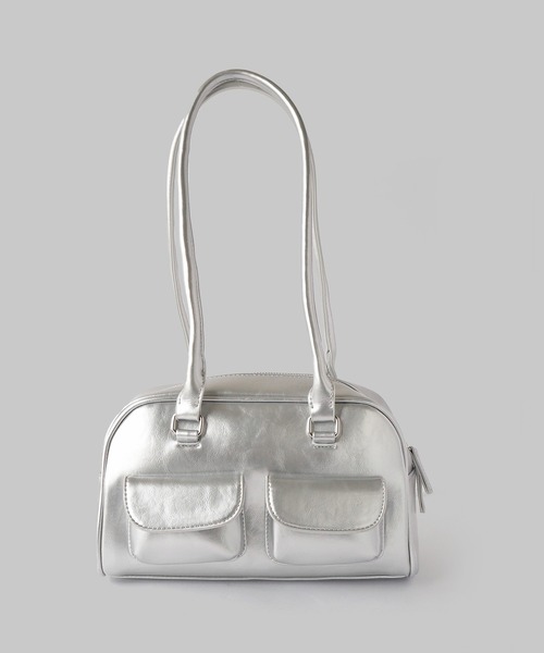 minia（ミニア）の「ロングハンドルボストンバッグ（ハンドバッグ・レディース・シルバー/ブラック/ホワイト・FREE）」の7枚目の写真