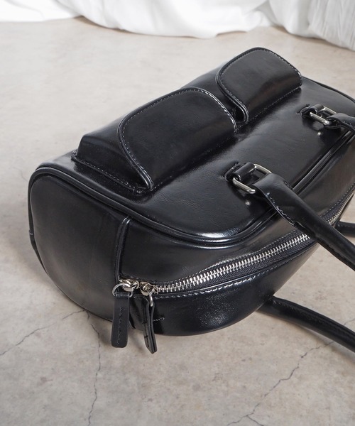 minia（ミニア）の「ロングハンドルボストンバッグ（ハンドバッグ・レディース・シルバー/ブラック/ホワイト・FREE）」の9枚目の写真