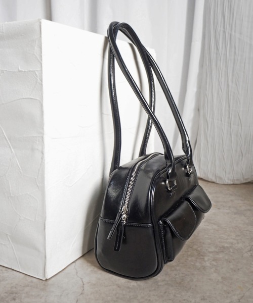 minia（ミニア）の「ロングハンドルボストンバッグ（ハンドバッグ・レディース・シルバー/ブラック/ホワイト・FREE）」の10枚目の写真