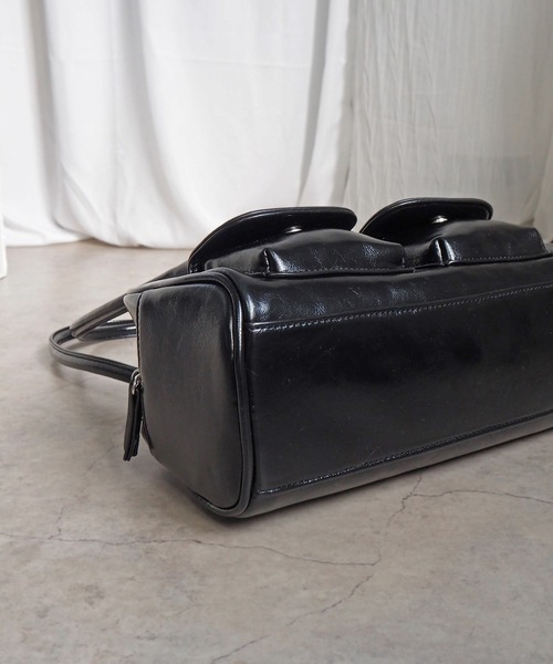 minia（ミニア）の「ロングハンドルボストンバッグ（ハンドバッグ・レディース・シルバー/ブラック/ホワイト・FREE）」の11枚目の写真