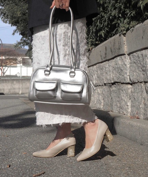 minia（ミニア）の「ロングハンドルボストンバッグ（ハンドバッグ・レディース・シルバー/ブラック/ホワイト・FREE）」の20枚目の写真