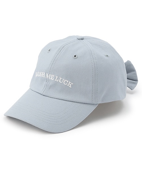 LOVETOXIC（ラブトキシック）の「【綿100％】バックリボンキャップ（キャップ・キッズ・アイボリー/ブラック/サックスブルー/ベージュ/ピンク・F）」の6枚目の写真