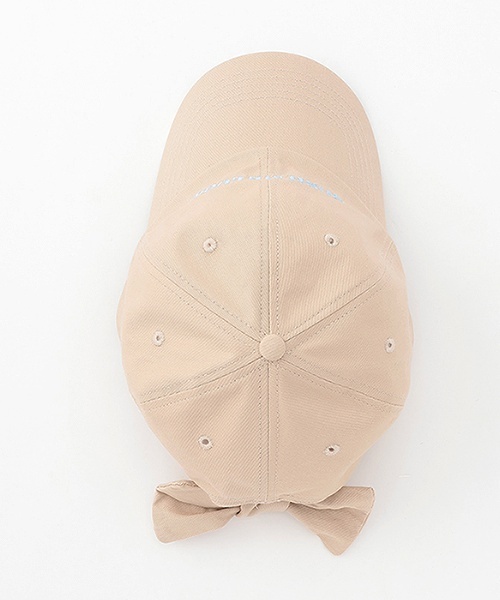 LOVETOXIC（ラブトキシック）の「【綿100％】バックリボンキャップ（キャップ・キッズ・アイボリー/ブラック/サックスブルー/ベージュ/ピンク・F）」の18枚目の写真