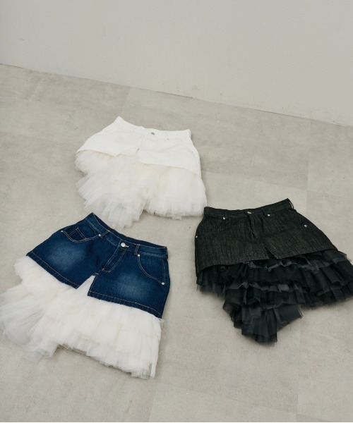 ラベルエチュード　2WAYデニムミニスカート ラベルエチュード 2WAYデニムミニスカート ラベルエチュード2WAY