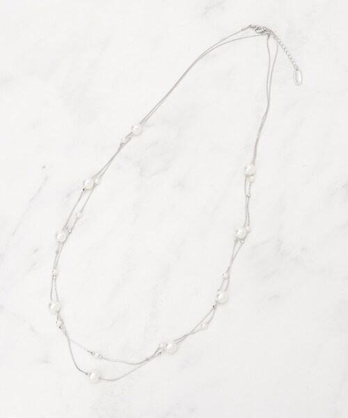 SHOO・LA・RUE（シューラルー）の「フェイクパール2連ネックレス（ネックレス・レディース・ピンクゴールド/ゴールド/シルバー・00）」の2枚目の写真