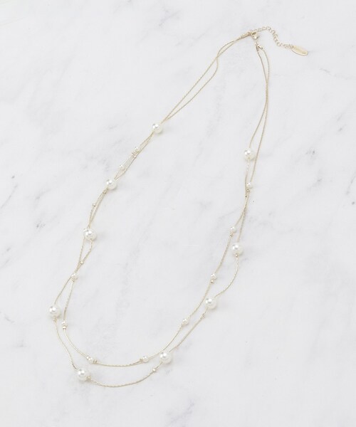 SHOO・LA・RUE（シューラルー）の「フェイクパール2連ネックレス（ネックレス・レディース・ピンクゴールド/ゴールド/シルバー・00）」の3枚目の写真
