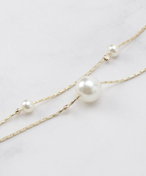 SHOO・LA・RUE（シューラルー）の「フェイクパール2連ネックレス（ネックレス・レディース・ピンクゴールド/ゴールド/シルバー・00）」の7枚目の写真