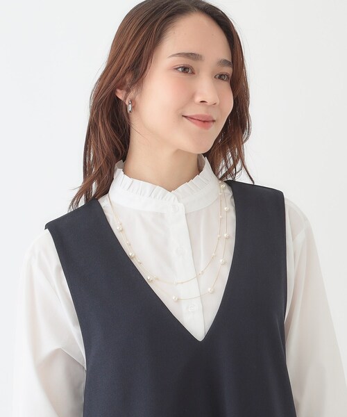 SHOO・LA・RUE（シューラルー）の「フェイクパール2連ネックレス（ネックレス・レディース・ピンクゴールド/ゴールド/シルバー・00）」の9枚目の写真