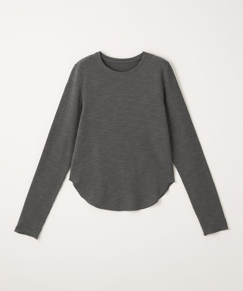 CITEN（シテン）の「＜CITEN＞エッセンシャルスラブリブロンT（Tシャツ/カットソー・レディース・ホワイト/ライトブルー/ダークグレー・FREE）」の2枚目の写真
