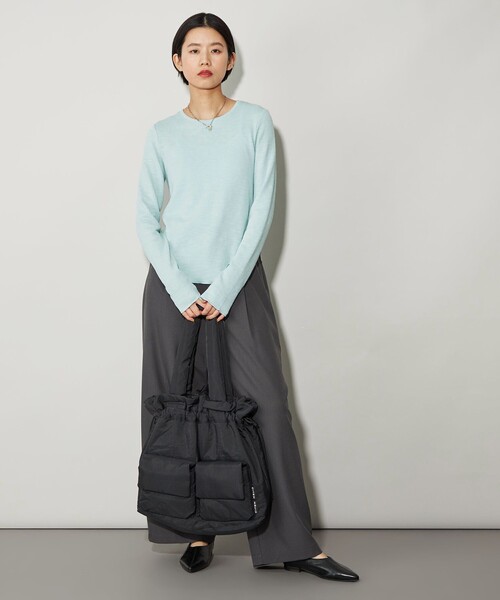 CITEN（シテン）の「＜CITEN＞エッセンシャルスラブリブロンT（Tシャツ/カットソー・レディース・ホワイト/ライトブルー/ダークグレー・FREE）」の7枚目の写真