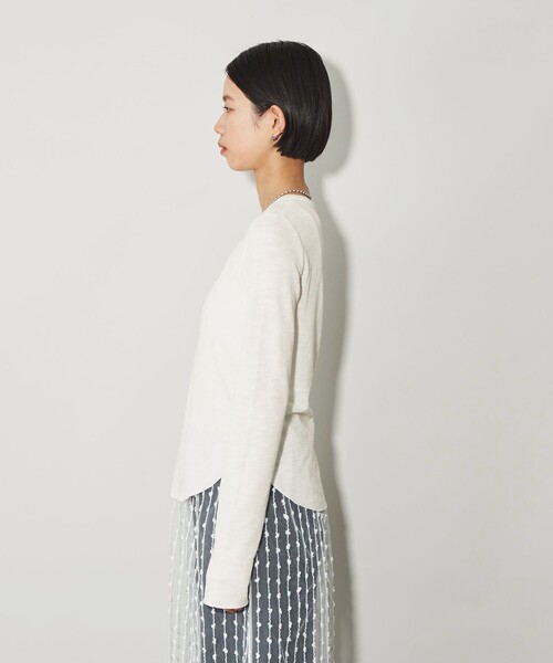 CITEN（シテン）の「＜CITEN＞エッセンシャルスラブリブロンT（Tシャツ/カットソー・レディース・ホワイト/ライトブルー/ダークグレー・FREE）」の9枚目の写真