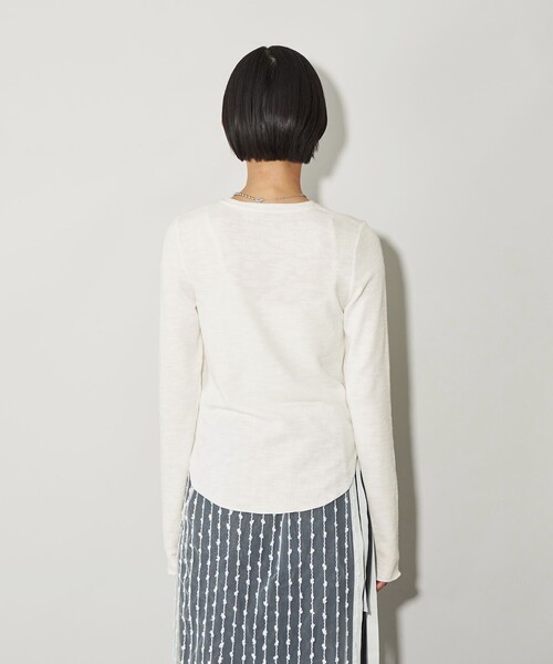 CITEN（シテン）の「＜CITEN＞エッセンシャルスラブリブロンT（Tシャツ/カットソー・レディース・ホワイト/ライトブルー/ダークグレー・FREE）」の10枚目の写真