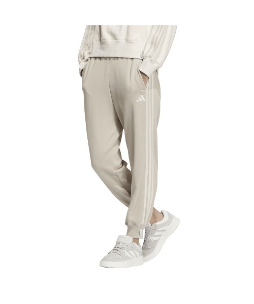 adidas(アディダス)の「アディダス adidas エッセンシャルズ プラス スリーストライプス フレンチテリー テーパードパンツ(その他パンツ・レディース・ネイビー/ブラウン・M/L/S/XL)」の2枚目の写真