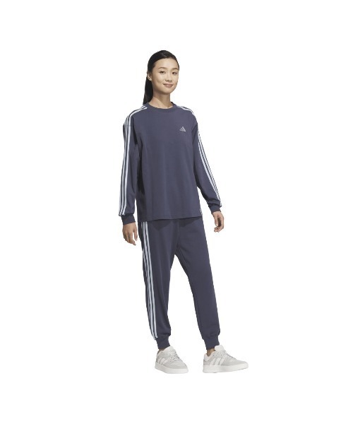 adidas(アディダス)の「アディダス adidas エッセンシャルズ プラス スリーストライプス フレンチテリー テーパードパンツ(その他パンツ・レディース・ネイビー/ブラウン・M/L/S/XL)」の11枚目の写真