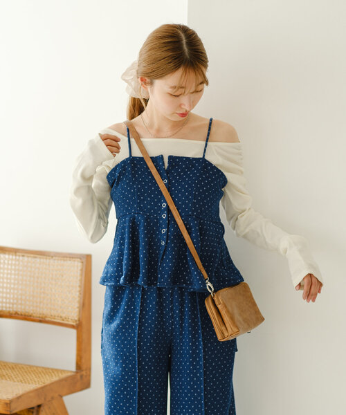 美人見えカットソー】オフショルテレコカットソー Kastane（カスタネ）の「【無地&ボーダー/前後2WAY/新色追加