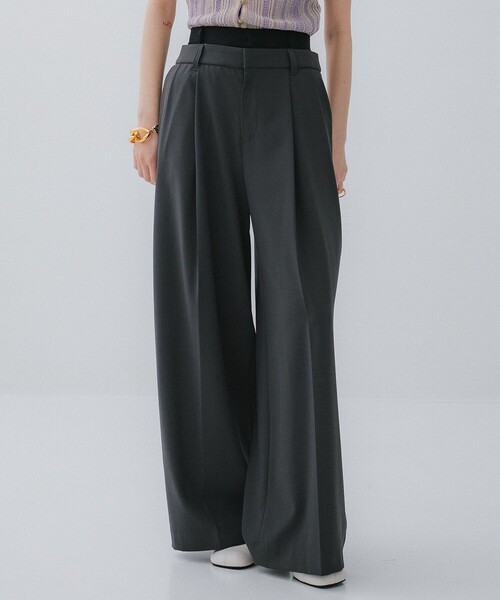 STUDIOUS/ステュディオス】Double Waist Trousers/ダブル
